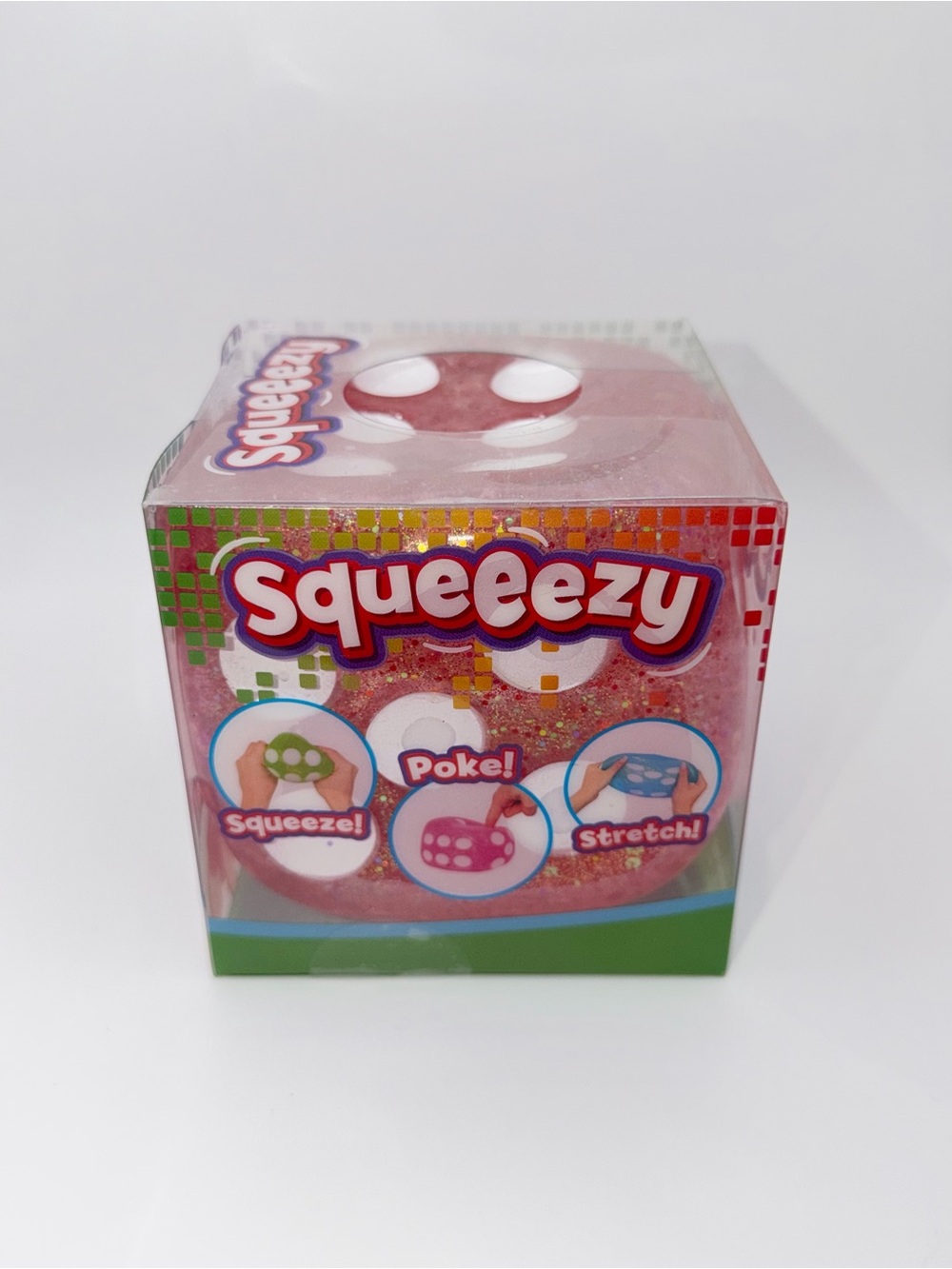 Authentic Squeeezy Red dice jumbo viral squeeze sensory toy NEW